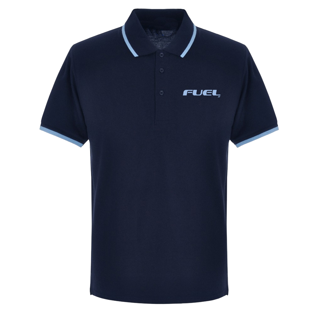 FUEL Retro Polo Shirt - Navy and Light Blue | Hockey World